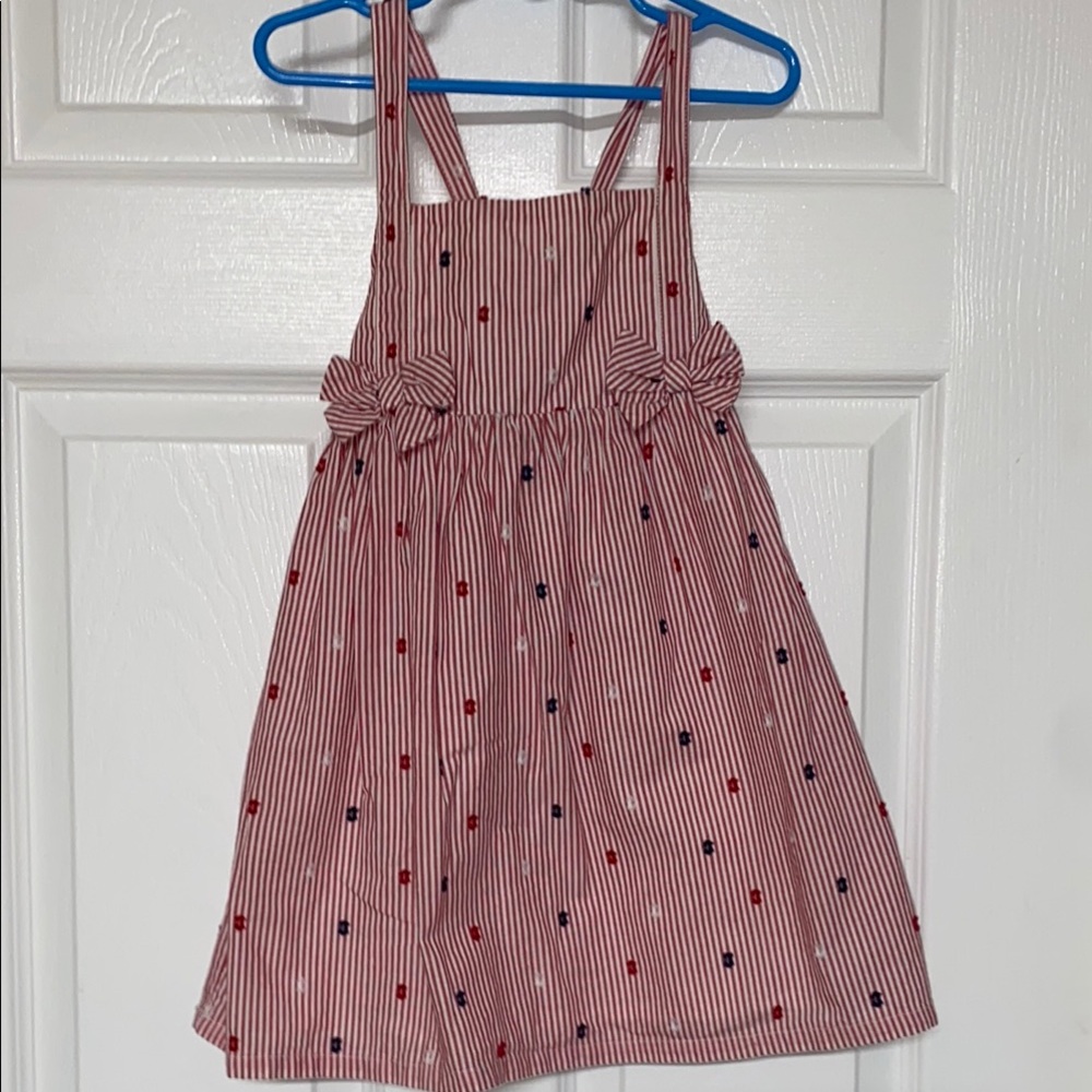 Tahari Red,WhiteAnd Blue Spaghetti Strap Sundress